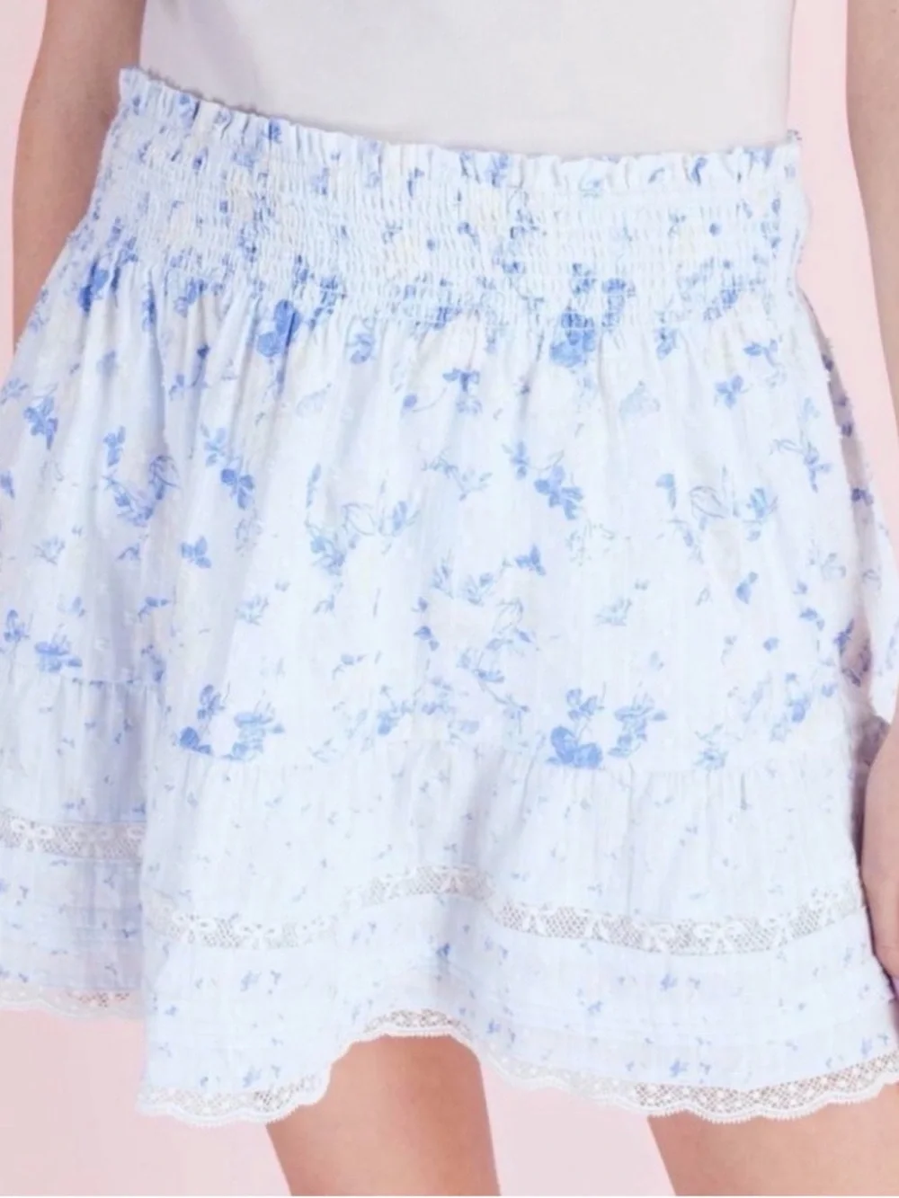 LoveShackFancy x Target Girls Clara Budding Florals Tiered Skirt Size 14 NWT
